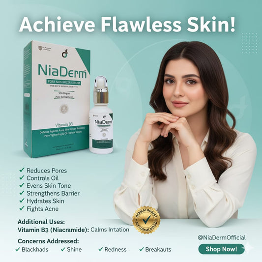 NiaDerm Pore Minimizer Serum – Tighten Pores, Control Oil & Brighten Skin