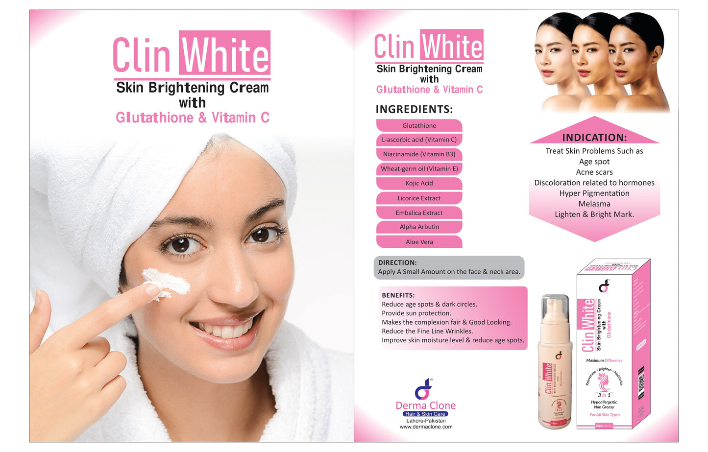 Clin White 3-in-1 Skin Brightening Cream