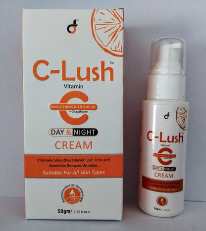 C-Lush Vitamin C Glow Cream | Brightening & Anti-Aging Moisturizer