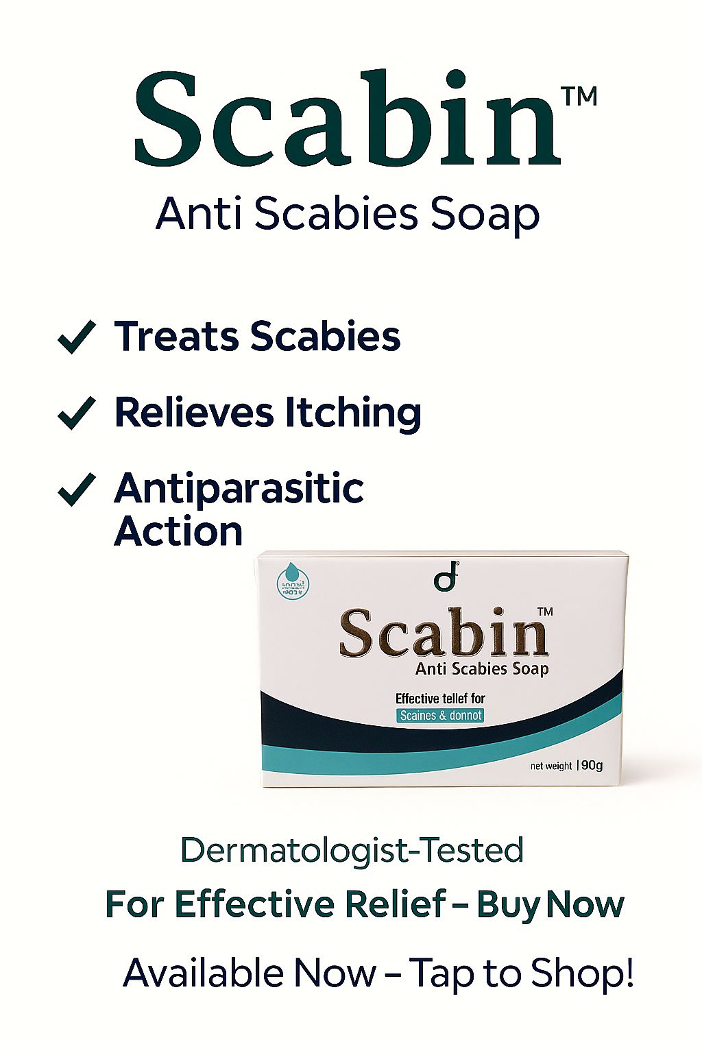 Scabin Anti Scabies Soap – Relief from Itching & Skin Irritation